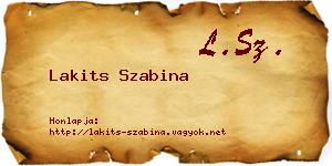 Lakits Szabina névjegykártya