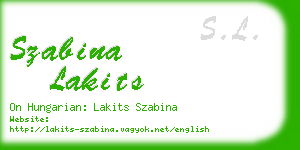 szabina lakits business card